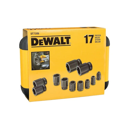 DT7506-QZ DEWALTمجموعة مفاتيح الربط بتأثير 17 قطعة