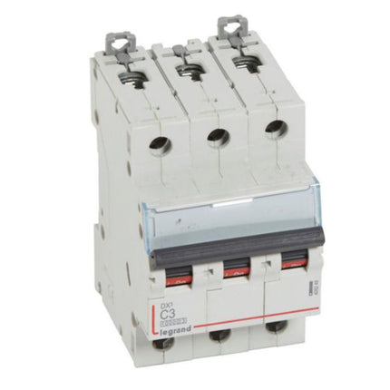 409249Legrandقاطع دارة Legrand DX3 ثلاثي الأقطاب 3A منحنى C
