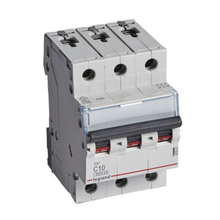 403543Legrandقاطع دائرة Legrand TX3 ثلاثي الأقطاب 10A منحنى C