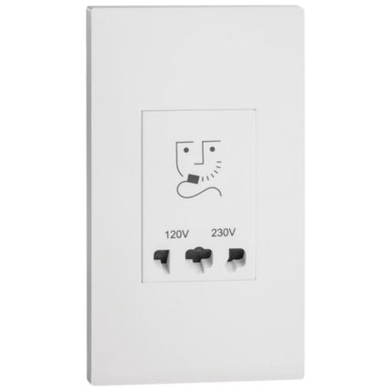 MEC36074WHLegrandمقبس حلاقة أوبريا ثنائي المجموعة لون أبيض مطفي