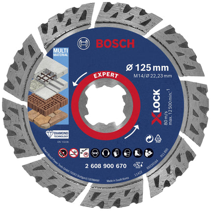 X-LOCK Diamond Cutting Disc - Multi Material  | 125x22.23x2.4x12