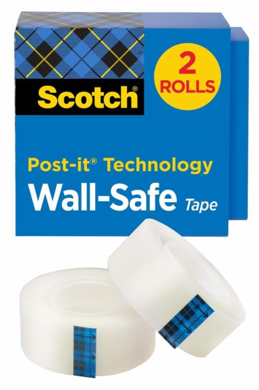 B000218073Mلفات شريط Scotch آمن على الجدران قابلة للتعبئة بتشطيب غير لامع