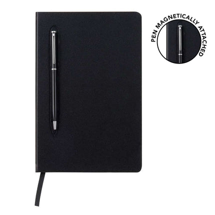 GSGL 301Toolmart GiftsCAMPINA - Giftology A5 Hard Cover Notebook with Metal Pen - Black