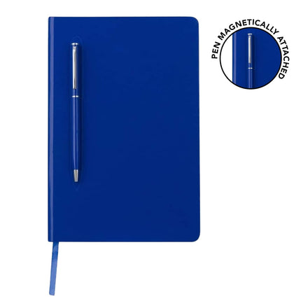 GSGL 303Toolmart GiftsCAMPINA - Giftology A5 Hard Cover Notebook with Metal Pen - Blue