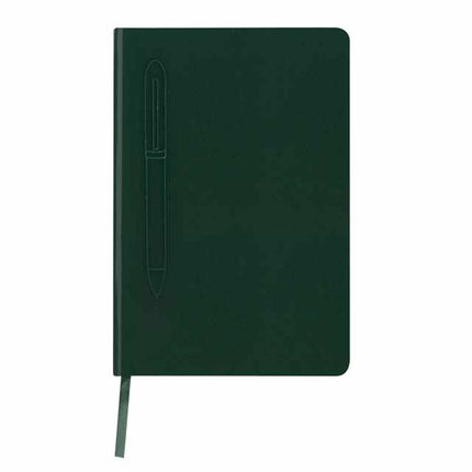 GSGL 304Toolmart GiftsCAMPINA - Giftology A5 Hard Cover Notebook with Metal Pen - Green