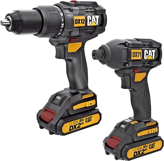 DX12KCATCaterpillar DX12K 18V Cordless Hammer Drill & Impact Driver Combo