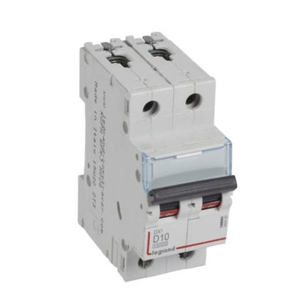 409449Legrandقاطع دوائر Legrand DX3 ثنائي القطب 10A منحنى D بقوة 10kA