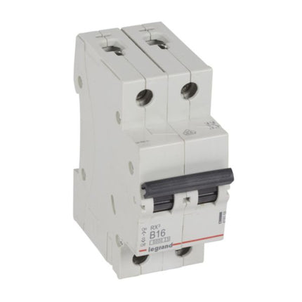 419158Legrandقاطع دائرة Legrand RX3 ثنائي القطب 16A منحنى B