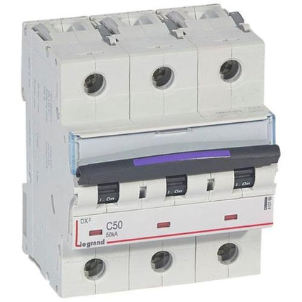 410166Legrandقاطع دائرة ليجراند DX3 ثلاثي الأقطاب 50A منحنى C
