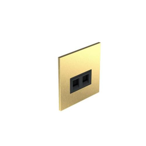 AR-68242Legrandمقبس RJ45 من آرت دارنولد الفئة 6 UTP وحدتان ذهبي مصقول