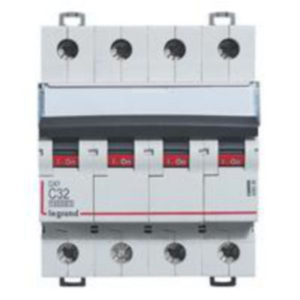 409339Legrandقاطع دارة ليجراند DX3 رباعي القطب 32A منحنى C