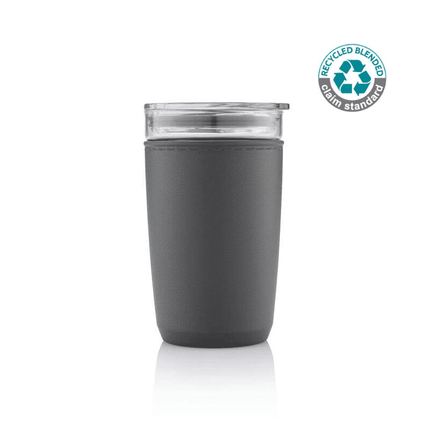 DWHL 3158Toolmart GiftsCERRA - Hans Larsen Premium Glass Tumbler with Recycled Protective Sleeve - Black