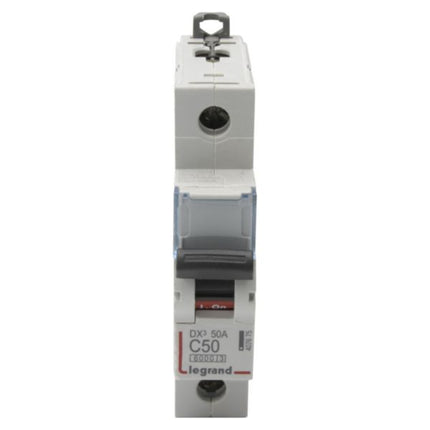407675Legrandقاطع دائرة Legrand DX3 أحادي القطب 50A بسعة 6kA