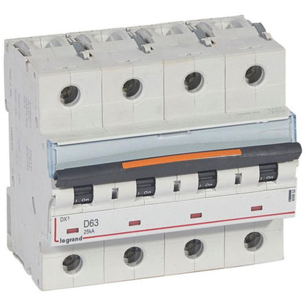 409852Legrandقاطع دارة ليجراند DX3 رباعي الأقطاب 63A منحنى D