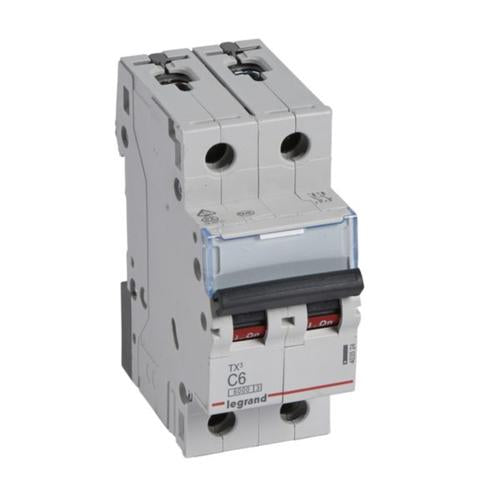 403524Legrandقاطع دارة Legrand MCB TX3 6000A ثنائي القطب 6A منحنى C
