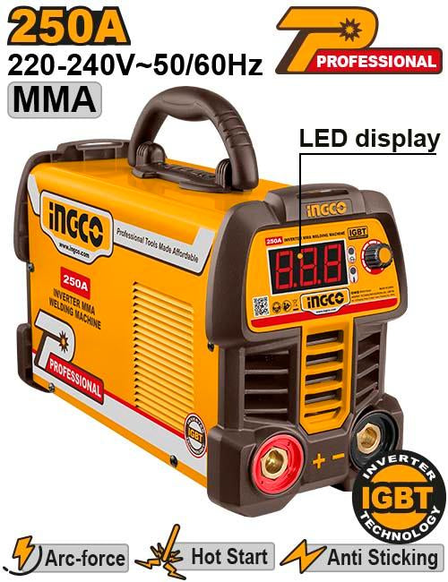 ING-MMA25069INGCOماكينة لحام MMA بتقنية العاكس ING-MMA25069 250A