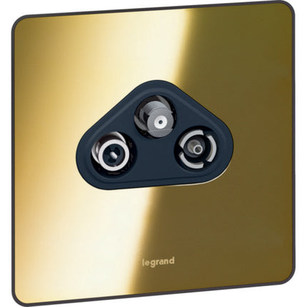 832443Legrandمقبس Synergy Sleek TV-R-SAT لامع ذهبي 832443
