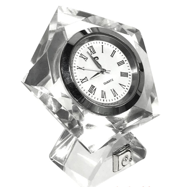 TCPC 766Toolmart GiftsCluny - Pentagon Crystal Desk Clock by Pierre Cardin - Regular