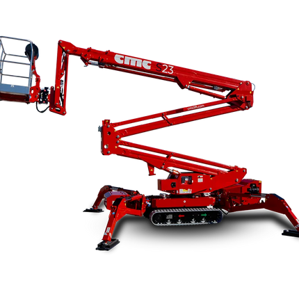 رافعة عنكبوتية هيدروليكية CMC S23 – ارتفاع عمل 23 متر، امتداد أفقي 12.4 متر

