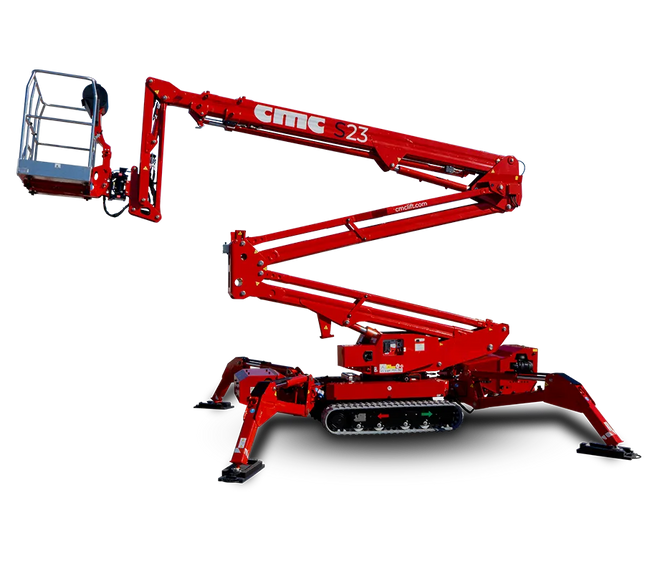 رافعة عنكبوتية هيدروليكية CMC S23 – ارتفاع عمل 23 متر، امتداد أفقي 12.4 متر

