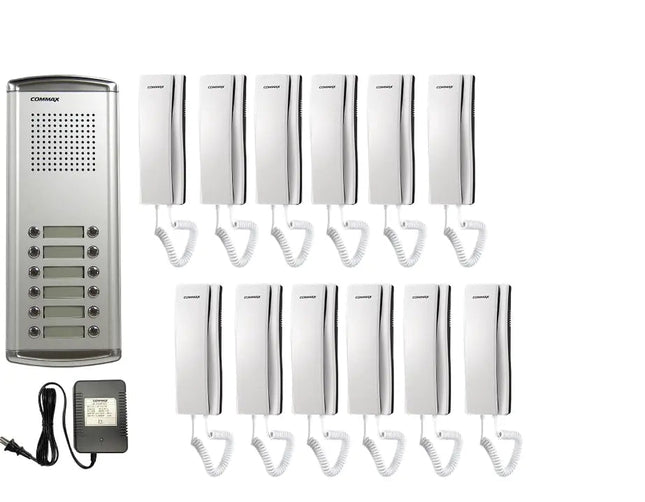 12 - Apartment Building Audio Intercom SetCommaxCommax 12 - Apartment Building Audio Intercom Set | Secure Door Phone System