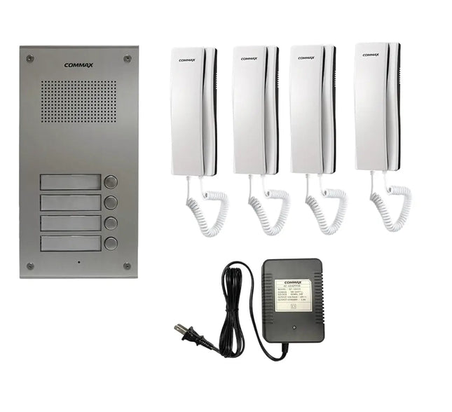 4 - Apartment Building Audio Intercom SetCommaxCommax 4 - Apartment Building Audio Intercom Set | Reliable Door Phone System