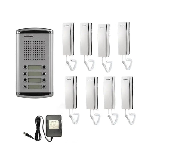 8 - Apartment Building Audio Intercom SetCommaxCommax 8 - Apartment Building Audio Intercom Set | Secure Door Phone System