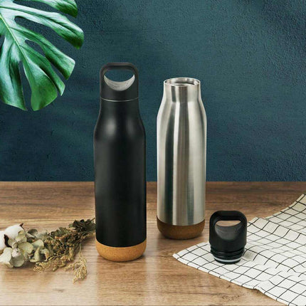 DWGL 3109Toolmart GiftsCREIL - Giftology Insulated Water Bottle with Cork Base - Black