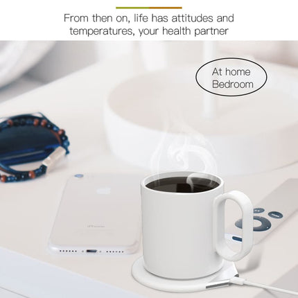 ITHL 1137Toolmart GiftsCRIVITS - Smart Mug Warmer with Wireless Charger - White