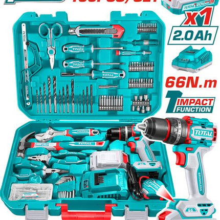 THKTHP11652Total Toolsمجموعة أدوات احترافية 165 قطعة THKTHP11652 بدون أسلاك