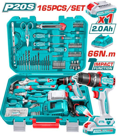 THKTHP11652Total Toolsمجموعة أدوات احترافية 165 قطعة THKTHP11652 بدون أسلاك