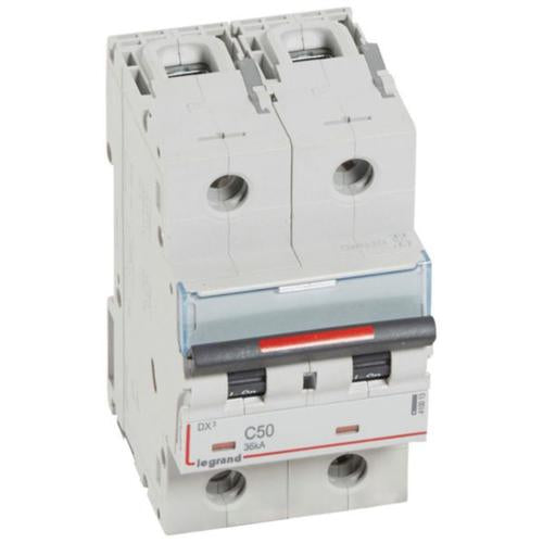 410013Legrandقاطع دائرة Legrand DX3 ثنائي القطب 50A منحنى C