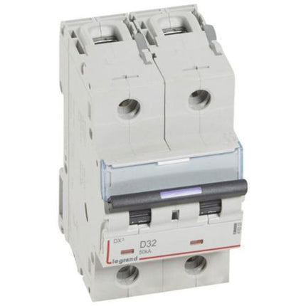 410203Legrandقاطع دورة Legrand DX3 ثنائي القطب 32A منحنى D