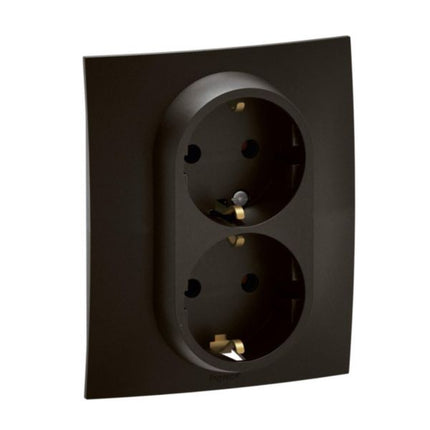 NP3131BKLegrandنيلوي مقبس شوكو ثنائي 2P+E 16A 250V أسود مات