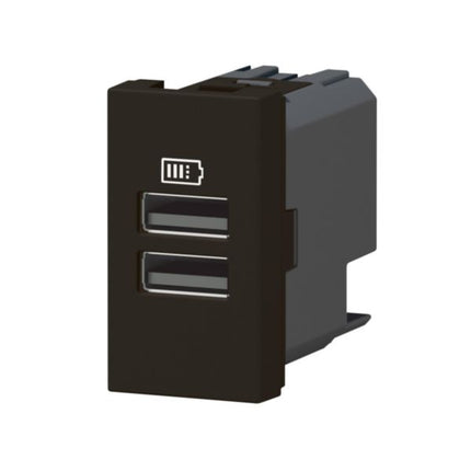 077662LLegrandموزاييك وحدة واحدة USB منفذ مزدوج A+A 3A 15W أسود