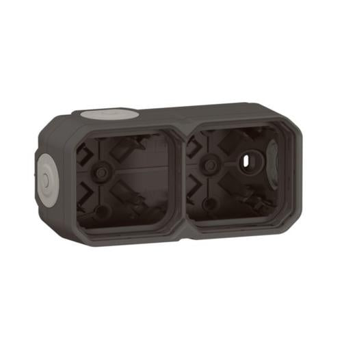 069602LLegrandصندوق سطحي ثنائي الحجرات Legrand Plexo IP55 أنثراسايت
