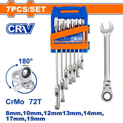 WSP5207Wadfow مجموعة مفتاح ربط مرن 7 قطع