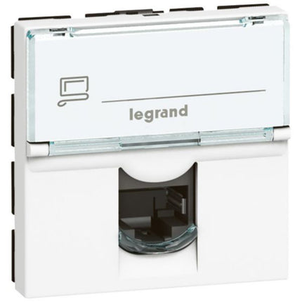 076574Legrandمقبس Mosaic RJ45 الفئة 6A UTP بـ 2 وحدات أبيض
