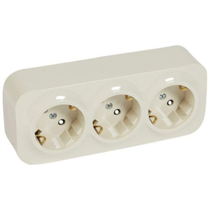 782448Legrandفوريكس مقبس معيار ألماني 3x2P+E مع مصاريع IP2X 16A 250V عاجي