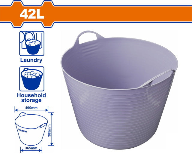 WFT1142Wadfow حوض بلاستيك مرن WADFOW 42 لتر