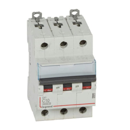 407857Legrandقاطع دارة Legrand DX3 ثلاثي الأقطاب 10A منحنى C
