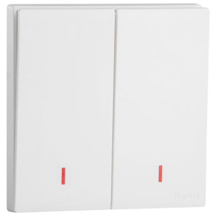 MEC21087WHLegrandمفتاح أوبريا ثنائي القطب 20 أمبير مع مؤشر نيون والأرضي
