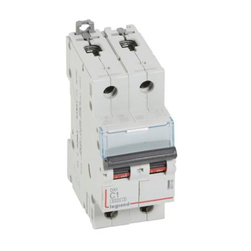 407792Legrandقاطع دائرة ليجراند DX3 ثنائي القطب 1A منحنى C 6kA