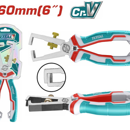 THT25616Total Toolsملاقط تجريد الأسلاك 160 مم (THT25616)
