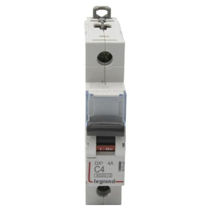 407665Legrandقاطع دائرة كهربائي ليجراند MCB DX3 6000A أحادي القطب 4A منحنى C