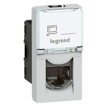 572845Legrandمقبس Arteor RJ45 الفئة 6A STP وحدة واحدة مربع ألومنيوم ناعم