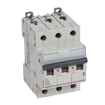 408084Legrandقاطع دوائر Legrand DX3 ثلاثي الأقطاب 4A منحنى D