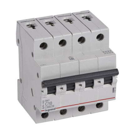 419739Legrandقاطع دارة Legrand RX3 MCB رباعي الأقطاب 10A منحنى C