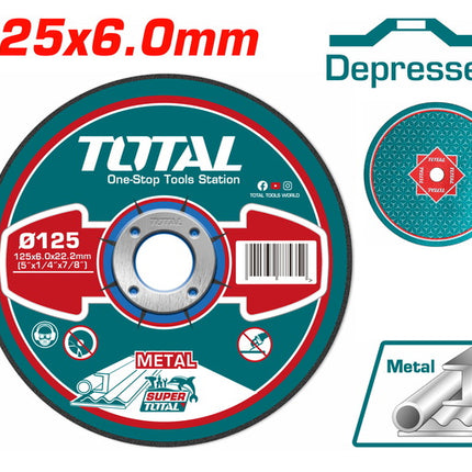 TAC2231251Total Toolsقرص طحن المعادن الكلي Φ - 125 × 6 مم