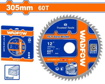 WTC1K11Wadfow شفرة منشار WADFOW TCT بقطر 305 مم 60T